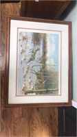 Nicely framed and matted nature print. O.J.