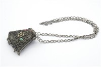 Central Asian tribal hinged box necklace