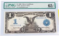 Coin 1899 Silver Certificate $1 PMG 65 Gem Unc.