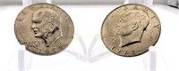 Eisenhower Dollars 1972-D, 1978 2-Coin Lot