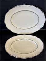 2 Alfred Meakin Marigold platters 18Kt gold trim