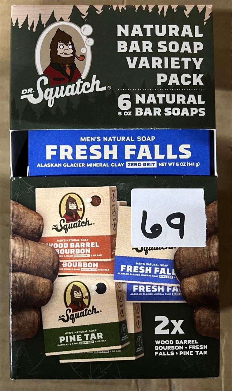 Dr. Squatch Natural Bar Soap, 6ct-5oz Bar Soaps