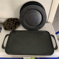 E - CAST IRON PANS & GRIDDLE (G224)