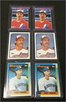 (6) Randy Johnson "Rookie" Baseball Cards