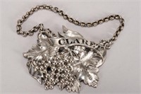 Quality Victorian Sterling Silver Decanter Label,