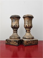 Cast Iron Urn Bookends