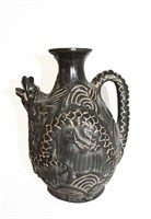 Amazing porcelain chinese ewer with dragon head