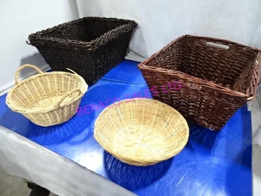 LOT, 25PCS ASST WOVEN BASKETS