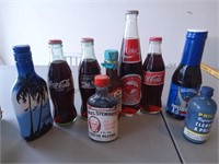 Collection of old bottles various kinds