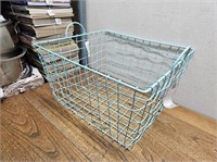 NEW Teal Colored Metal Basket@14x16.25x9.5inH