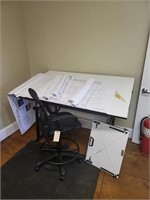 DRAFTING TABLE AND CHAIR
