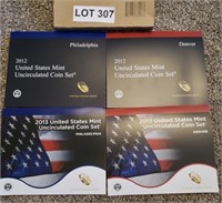 2012 & 2013 US Mint Uncirculated Coin Set**