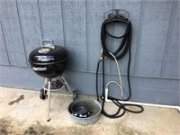 BBQ Pit, 2 dog bowls, water hose