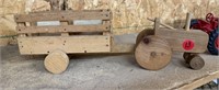 Wooden Tractor & Wagon