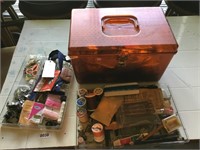 Sewing box full of assorted  items