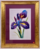Miles G. Batt watercolor, "Iris", 14" x 21.5"