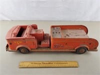 Vintage Lumar Metal Fire Truck Toy Incomplete