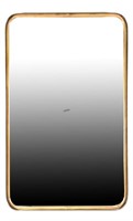 METAL SLIM MIRROR WITH GOLD TRIM