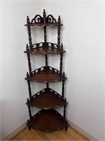Vintage corner shelf 55” tall