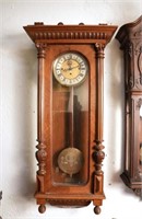 Antique English Walnut wall clock