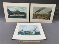 Lot of 3 Currier & Ives Prints