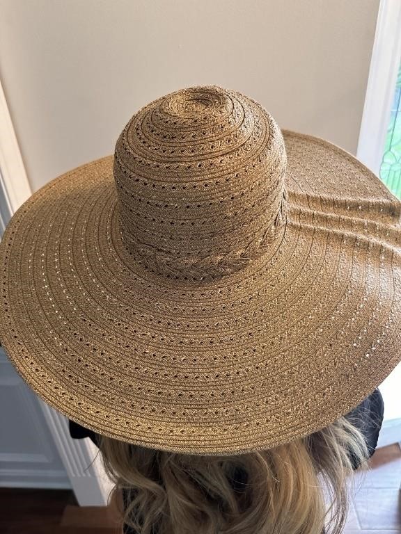 Straw Hat braided detail by Kokin New York