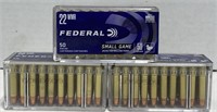 (OO) Federal 22 WMR Rimfire Cartridges, 50 Grain,