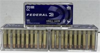 (OO Federal 22 WMR Rimfire Cartridges, 50 Grain,