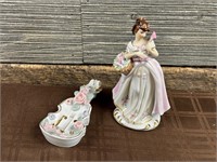 Lefton Figurine 2pc Lot