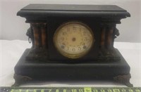 Mantel Clock with Lion Head Ends