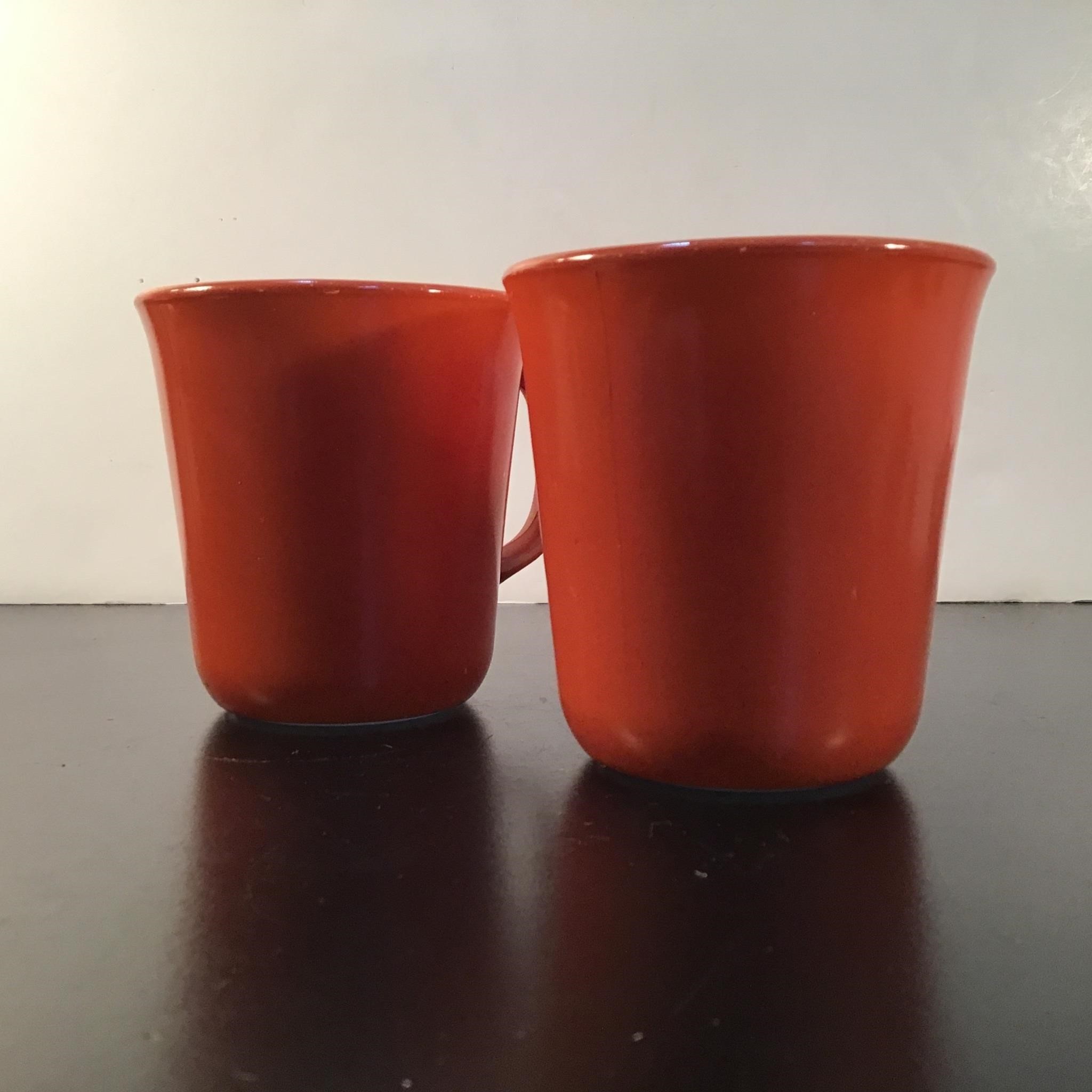 PAIR PYREX GLASS MUGS