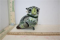 Tonala Mexican Hand Painted Folk Art Horned Owl