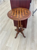 Antique Checker Game Table