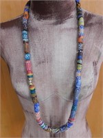 AFRICAN TRADE BEAD NECKLACE ROCK STONE LAPIDARY SP