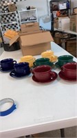 15 piece , cups/ saucers ( stoneware)