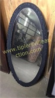 Plaster frame oval mirror 21x 39