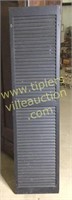Black louvered shutter 18x63in