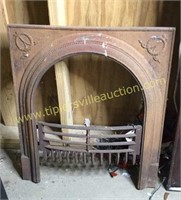 Cast iron fireplace surround 25x28in