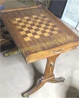Unique Duncan Phyfe game table with Burl walnut