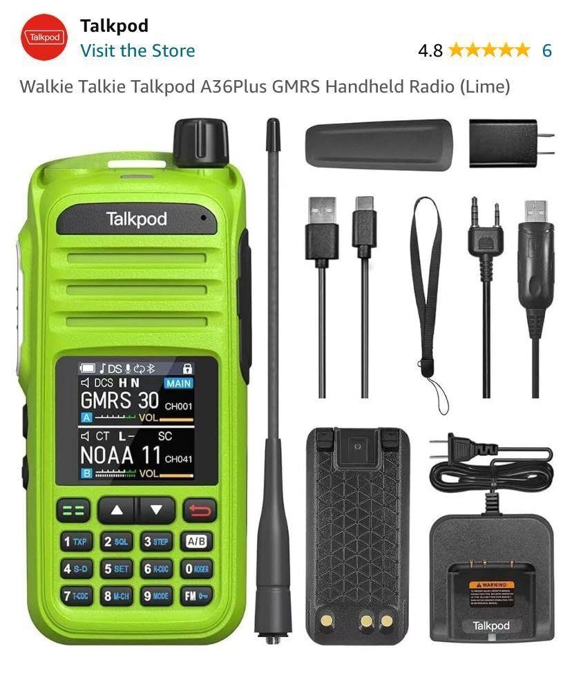 Walkie Talkie Talkpod A36Plus GMRS Handheld Radio