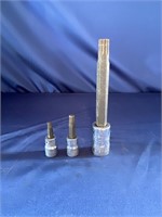 SET OF 3 SNAP-ON TORQUE BITS FTSM6B, FTSM8C, AND