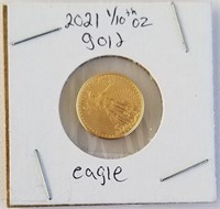 2021 1/10th Oz Gold Eagle US Coin