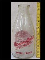 BROADWAY DAIRY - BOISE, IDAHO - QT. MILK BOTTLE