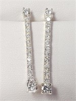 $60 Silver CZ Earrings