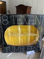 8 Texan Tumblers NIP