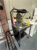 S/S Single Bowl Wash Bench Approx 1m x 1m