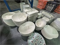 Qty Porcelain Bowls, Serving Platter, Dinner Plate