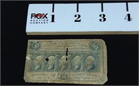 1862 $5.00 Postal Stamp Redemption Note
