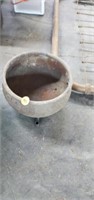 CAST IRON FOOTED POT