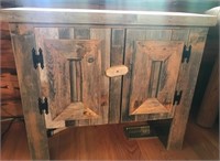 Rustic Hardwood Storage Cupboard